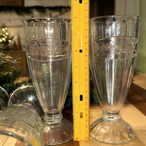 RARE set of 4 Coca Cola Sundae Ice Cream Float Glasses - Picture 5 of 5